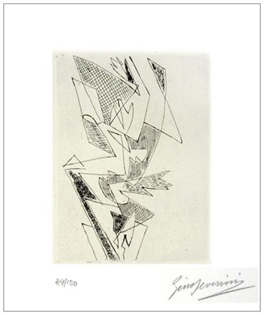 GINO SEVERINI Cortona 1883 – Parigi (Francia) 1966 Composizione 1962...