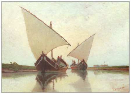 RENUCCIO RENUCCI Livorno 1880 – Livorno 1947 Senza titolo Olio su tavola 50 x...