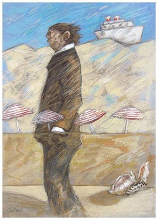 GIAMPAOLO TALANI San Vincenzo 1955 L’estate trascorsa 2014 T.m. su cartone 70...