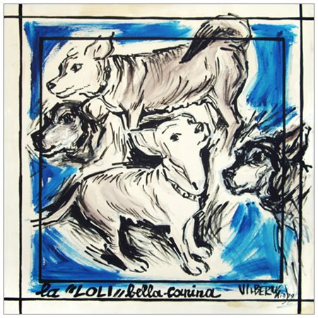 VINICIO BERTI Firenze 1921 – Firenze 1991 La Loli bella canina 1979 Olio su...