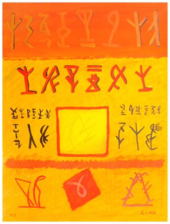 RICCARDO LICATA Torino 1929 - Venezia 2014 Senza titolo 2003 Olio su tela 80...