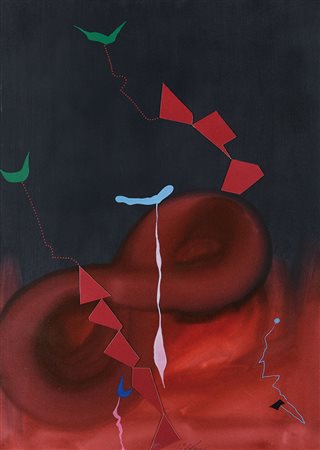 DANGELO SERGIO Milano 1932Senza titolotecnica mista e collage su tela cm....