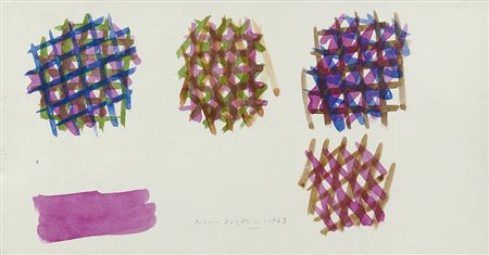 DORAZIO PIERO Roma 28/06/1927 - Todi 17/05/2005Senza titolo, 1963acquarelli...