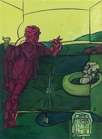 ADAMI VALERIO Bologna 17/03/1935Giochi di strada, 1999acquerello su carta cm....