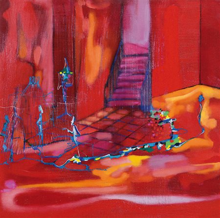 CINGOLANI MARCO Como 21/02/1961Incontri profani vestiti di sacro, 2005olio su...