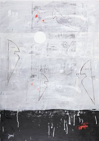 ZANI CORRADO Pordenone 1952Cielo di piombo, 2003olio su tela cm. 100x70,...