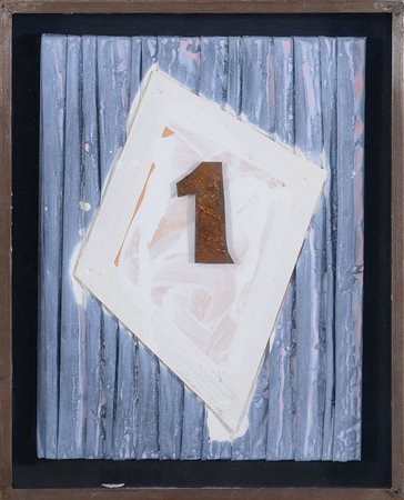 MARIANI UMBERTO Milano 16/11/1936Piombo, 1992acrilico bianco su cartone...