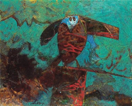 DOVA GIANNI Roma 08/01/1925 - Pisa 1991La civetta (1971)olio su tela cm....