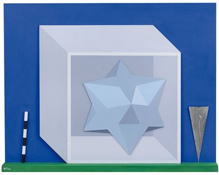 DEL PEZZO LUCIO Napoli 1933Triangolo specchiantecolore acrilico, smalto e...