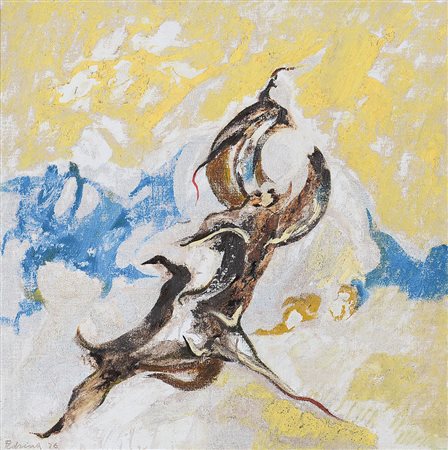 PEDRINA FRANCO Padova 1934Radici, 1976olio su tela cm. 60x60, firma e anno in...