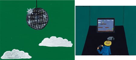 LABORATORIO SACCARDI Van Gogh vs. Mario Bros Inc., 2005acrilico e collage su...