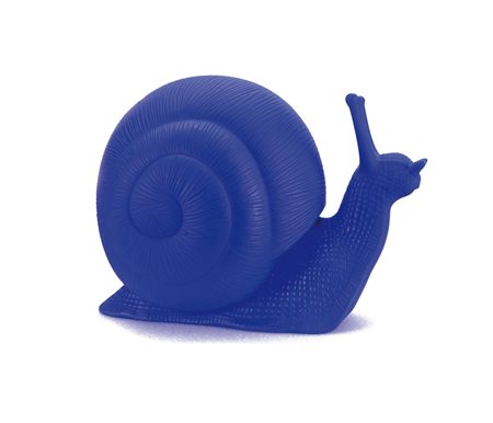 CRACKING ART Chiocciolamultiplo in plastica blu cm. 55x30x40, esemplare...