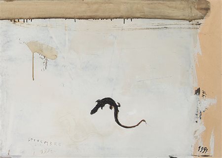 PIZZI CANNELLA PIERO Roma 1955Senza titolo, 1991tecnica mista su cartone cm....