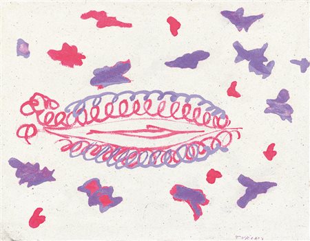 TURCATO GIULIO Mantova 16/03/1912 - Roma 22/01/1995Apparizione, (1965)olio e...