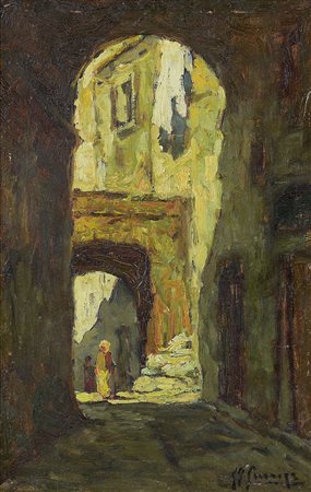 GONZAGA GIOVANFRANCESCO Milano 12/06/1921 - Milano 02/10/2007Vicolo, 1952olio...