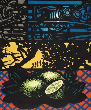 PIGNATELLI ERCOLE Lecce 28/04/1935Natura morta e meccanismi, 1966olio su tela...