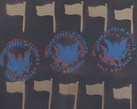 ANGELI FRANCO Roma 14/05/1935 - Roma 12/11/1988Half Dollar, 1963smalto su...