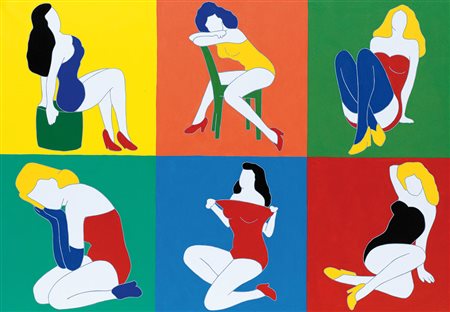 LODOLA MARCO Dorno (Pv) 04/04/1955Pin-Upsmalti su tela cm. 100x150x3,5; firma...