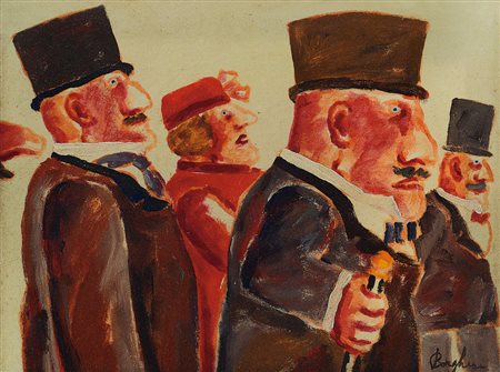 BORGHESE FRANZ Roma 21/01/1941 - Roma 17/12/2005Passeggiata borgheseolio su...