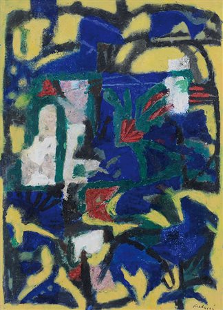 PAULUCCI ENRICO Genova 03/10/1901 - Torino 22/08/1999Paesaggio, 1954olio su...