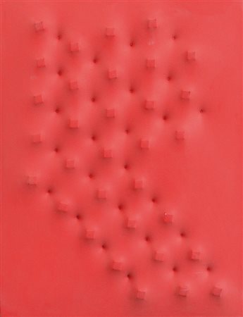 AMADIO GIUSEPPE Todi 19/05/1944Bavitela estroflessa rossa cm. 55x42, firma e...