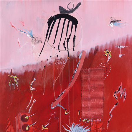 DANGELO SERGIO Milano 1932A la maniere de Pablotecnica mista e collage su...