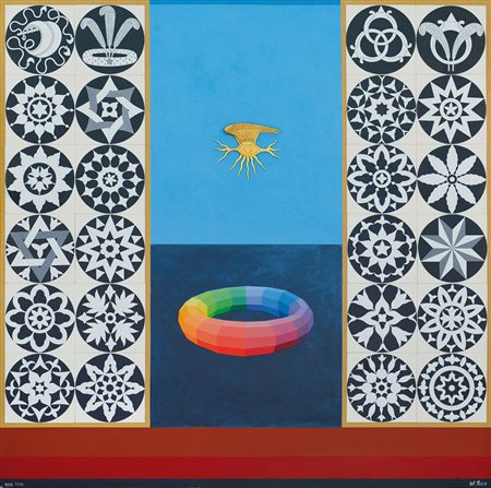 DEL PEZZO LUCIO Napoli 1933Quid Tum, 2002collage, colore acrilico e oro in...