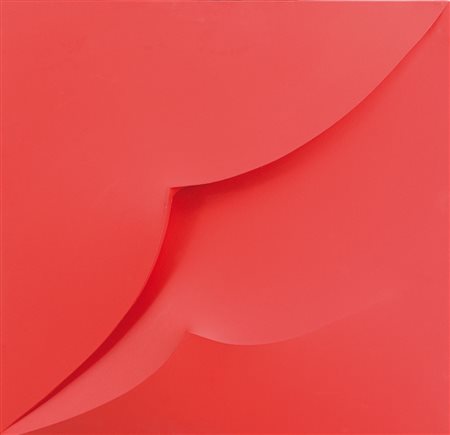 AMADIO GIUSEPPE Todi 19/05/1944Bradde, 2006tela estroflessa rossa cm. 75x75,...