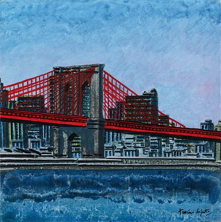 CAPUTO TONINO Lecce 14/05/1933Bridge pronemadeolio su tela cm. 25x25, firma...