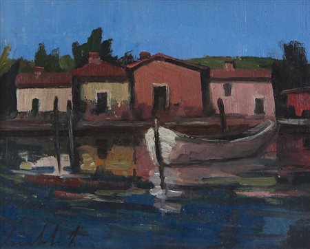 LAMBERTI LAMBERTO Brescia 23/02/1925 - Milano 26/10/2003In riva al lagoolio...