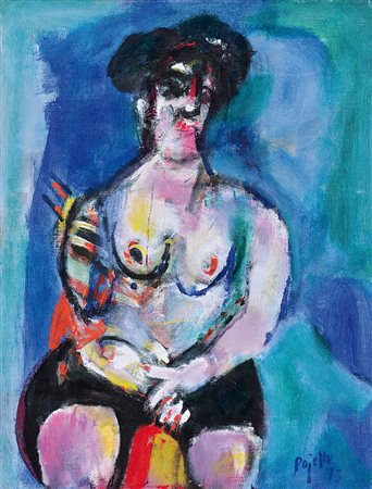 PAJETTA GUIDO Monza (Mi) 08/02/1898 - Milano 15/02/1987Donna con gonna nera,...