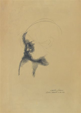 GRECO EMILIO Catania 1913 - Roma 05/04/1995Profilo, 1972china su carta cm....