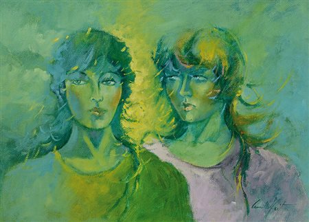 FAIT CAMILLO Milano 30/01/1935Attese del sud, 1984olio su tela cm. 50x70,...