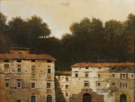 LAZZINI PAOLO Massa 1953Vecchie case in Lunigiana, 1995olio su tavola cm....