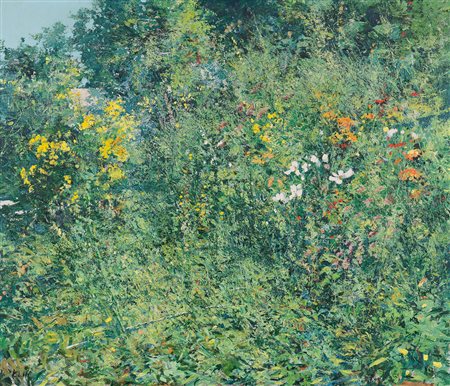 PEDRETTI ANTONIO Gavirate 03/02/1950Erbe, 1984olio su tela cm. 110x130, firma...