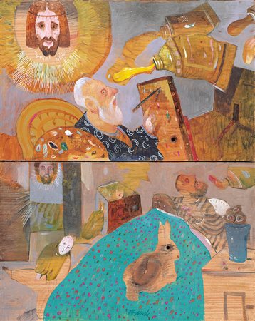 POSSENTI ANTONIO Lucca 11/01/1933Senza titolo, anni '90olio su tavola cm....