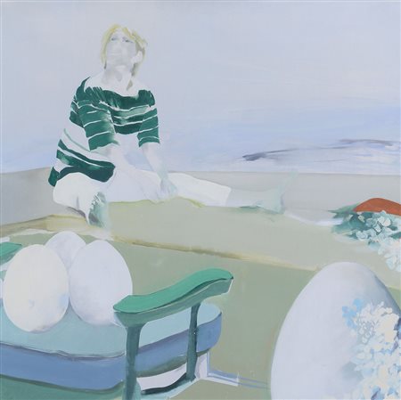 BONELLI GIORGIO Torino 1941 - 1990Le uova cadono dal cielo, 1966olio su tela...