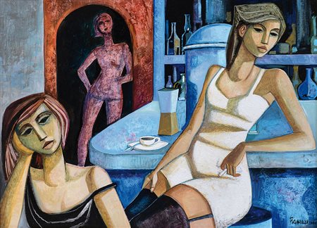 RANUCCI LUCIO Perledo (Co) 1924Il piccolo bar di Pigalle, 2000olio su tela...