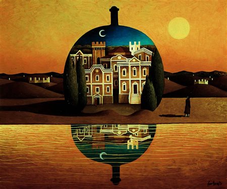 FORTUNATO FRANCO Roma 06/12/1946La spiaggiaolio su tela cm. 50x60, firma in...