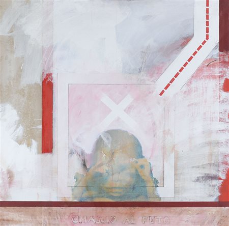 BARATELLA PAOLO Bologna 05/07/1935Omaggio al fetoolio su tela cm. 100x100,...