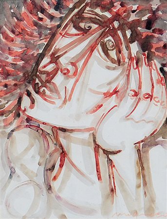 MIGNECO GIUSEPPE Messina 09/02/1908 - Milano 28/02/1997Figurachina colorata...