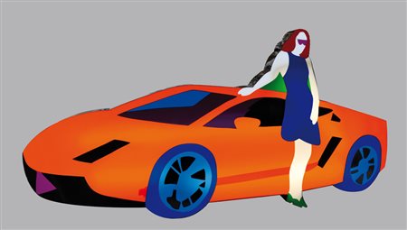 LODOLA MARCO Dorno (Pv) 04/04/1955Lamborghiniperspex + neon (luminosa da...