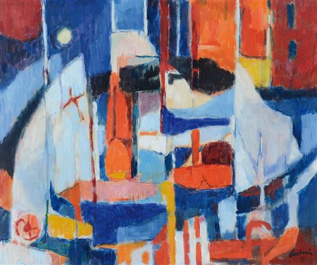 PAULUCCI ENRICO Genova 03/10/1901 - Torino 22/08/1999Notteolio su tela cm....