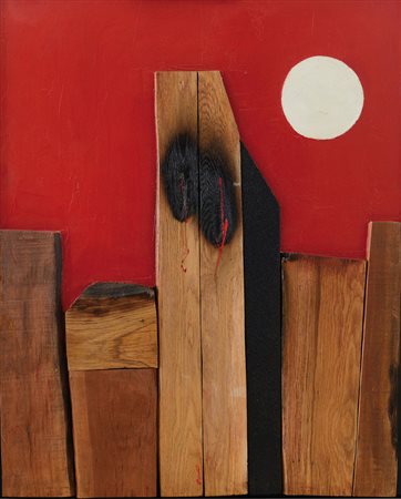 DE LUTTI PIERLUIGI Monfalcone 1959Doppia feritaolio, tecnica mista,...