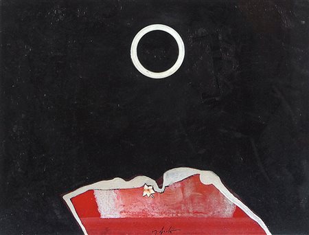 DANGELO SERGIO Milano 1932Pushing for spring, anni '50tecnica mista e collage...