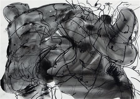 GRAGG ANTHONY 1949Senza titolotecnica mista su carta cm. 29,6x42, firma in...