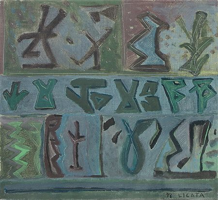 LICATA RICCARDO Torino 20/12/1929 - Venezia 19/02/2014Composizione, 1998olio...