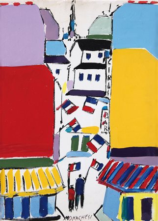 MONACHESI SANTE Macerata 1910 - Roma 199114 jullet Parisolio su tela cm....