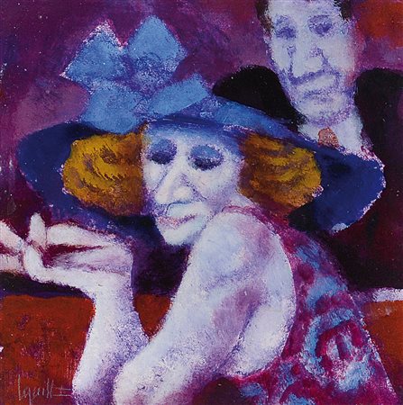 SQUILLANTINI REMO Stia (Ar) 1920 - Firenze 06/08/1996Il gesto, 1995olio su...