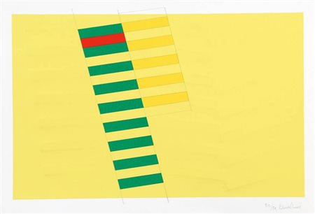 Agostino Bonalumi 1935 - 2013 Senza titolo Serigrafia estroflessa, cm. 45 x...